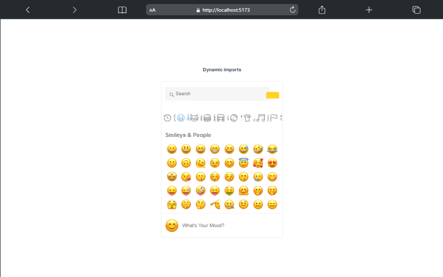 Dynamic Import after EmojiPicker loads